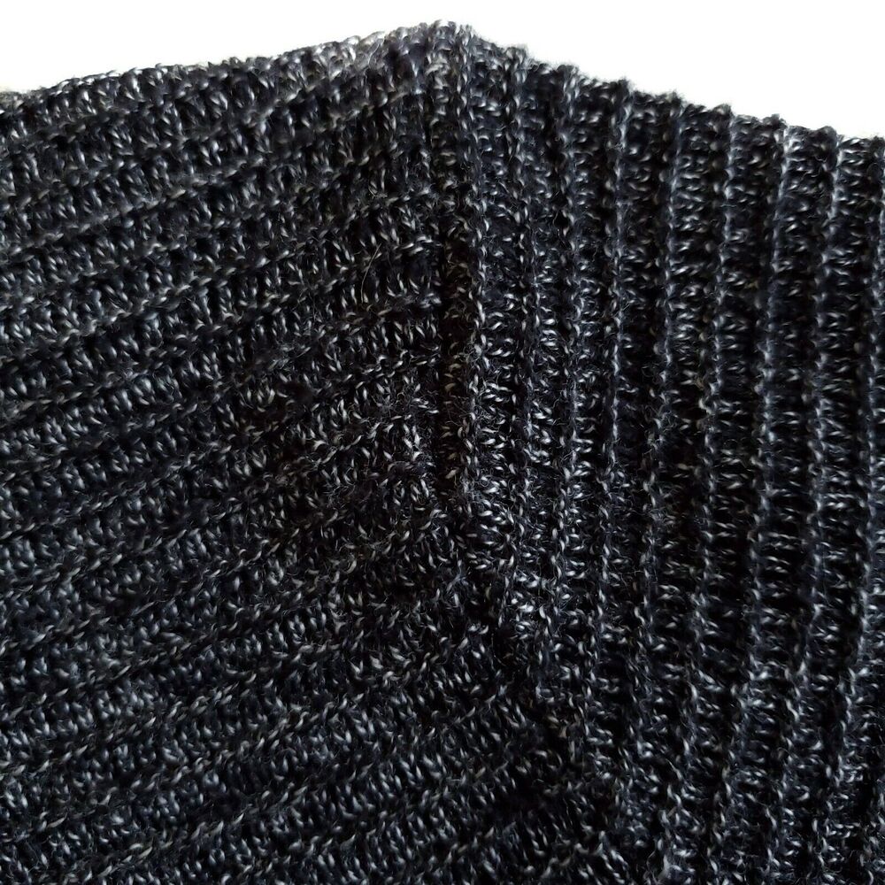 MONTE ROSSO textured pullover casual knit crewneck sweater heathered black XXL - Picture 2 of 6